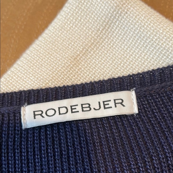 RODEBJER Navy and White Cardigan Size M - Picture 5 of 6